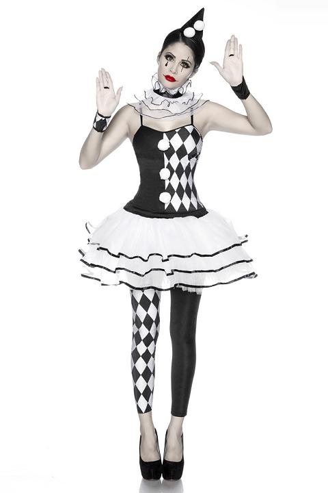 hemel het dossier Pionier Harlekijn kostuum compleet zwart wit - Overige carnavals kleding -  Mini-jurken.nl