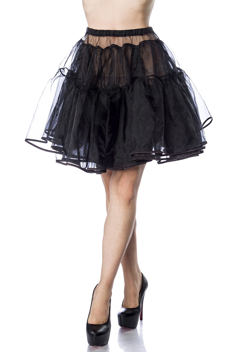 Petticoat rok 48 lang zwart XL-3XL - Overige carnavals kleding Mini-jurken.nl